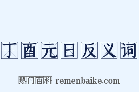 丁酉元日反义词是什么意思的图片